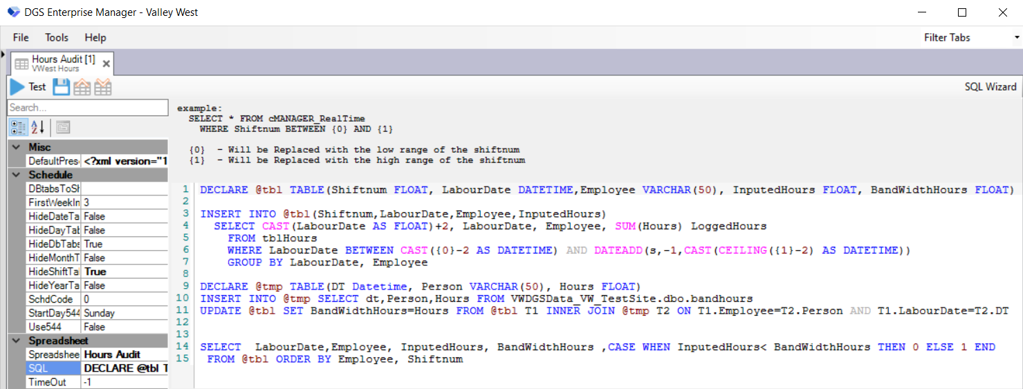 SpreadSheet Builder Data Source