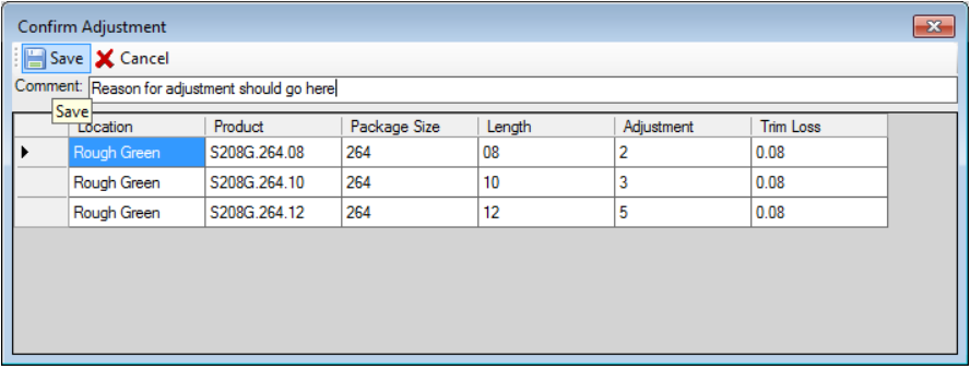 Shipment Out Confirm Adjustment