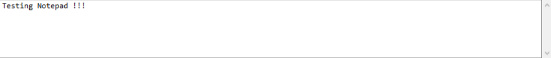 Testing Notepad